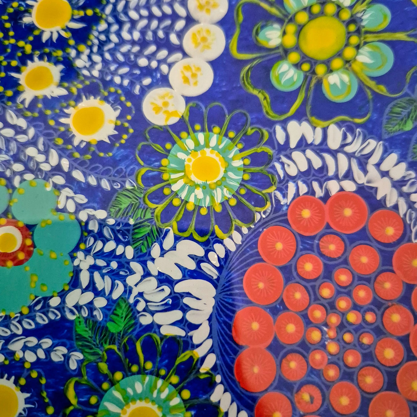 The Blue Mandala Glass Tray