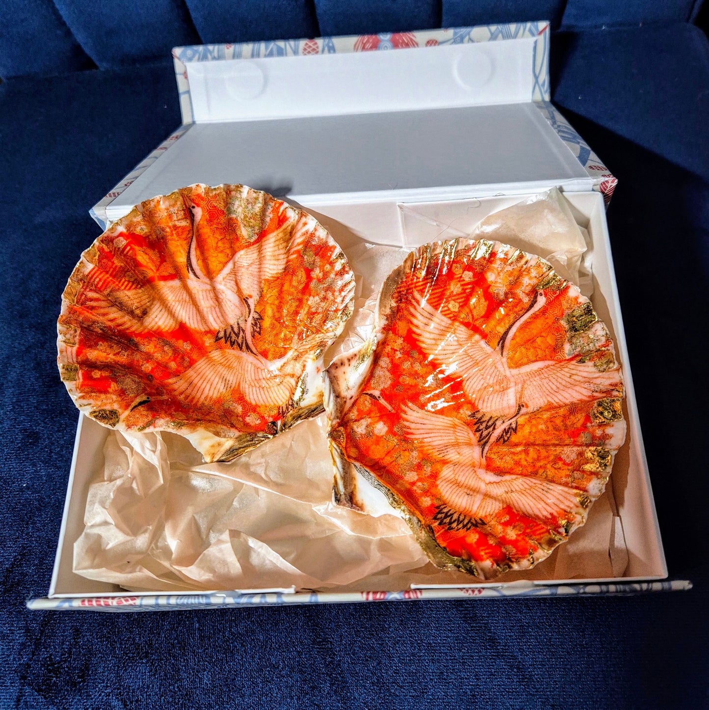 Pair of Crane Cornish Scallop Shells