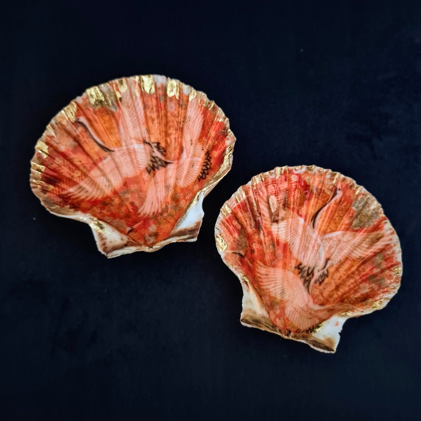 Pair of Crane Cornish Scallop Shells