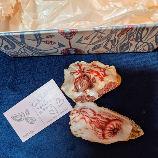 Pair of Sealife Oyster Shell Trinket Dishes