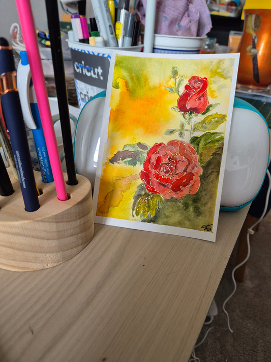 Roses,  a watercolour sketch