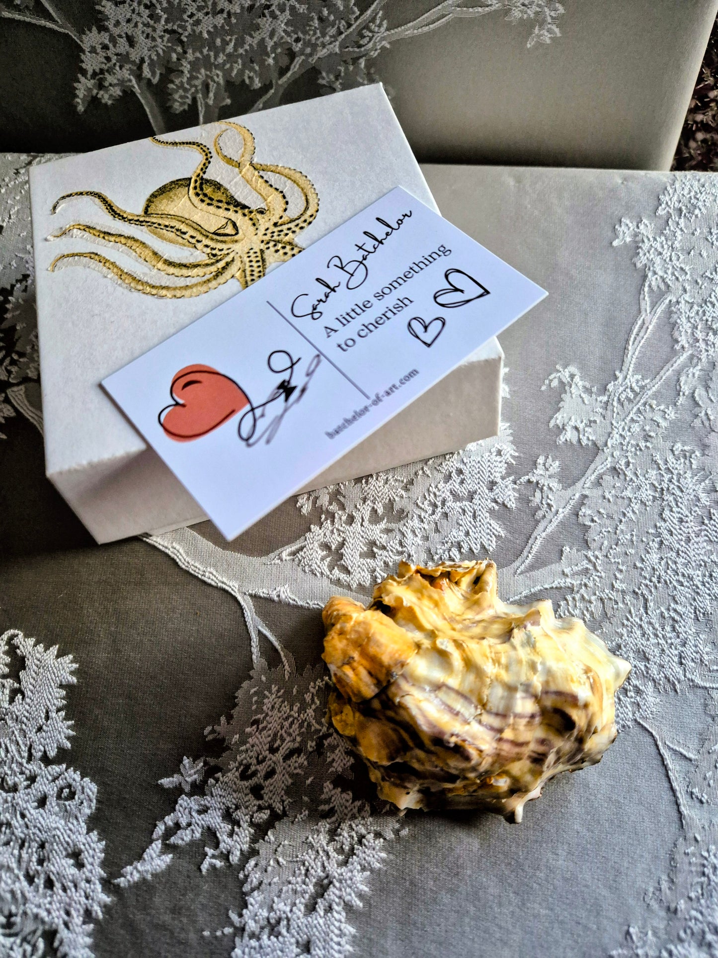 Octopus Oyster Ring Dish & Box