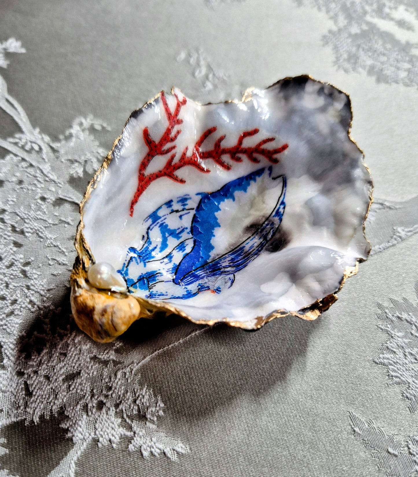 Blue Shell Oyster Ring Dish & Box (Copy)