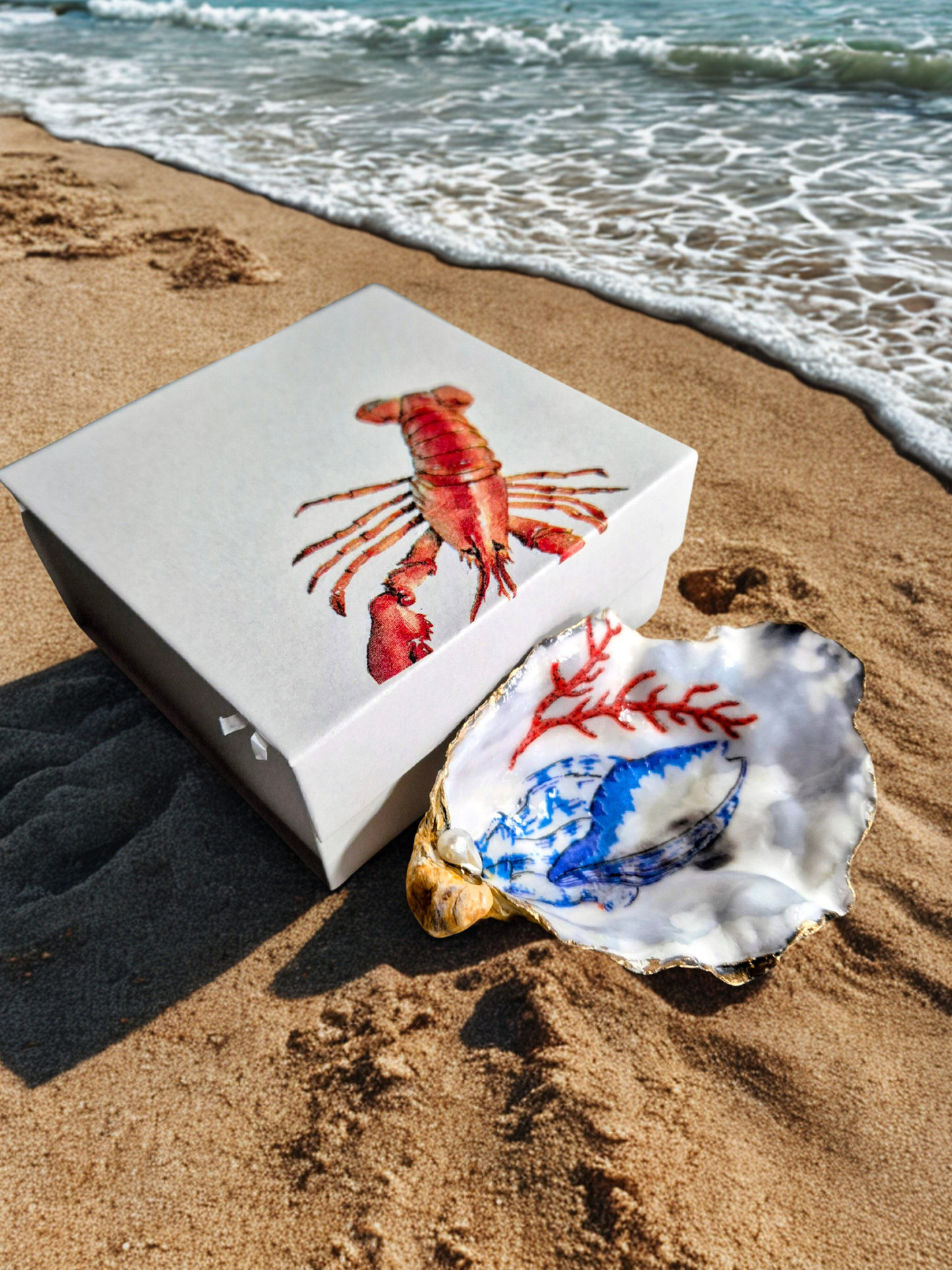 Blue Shell Oyster Ring Dish & Box (Copy)