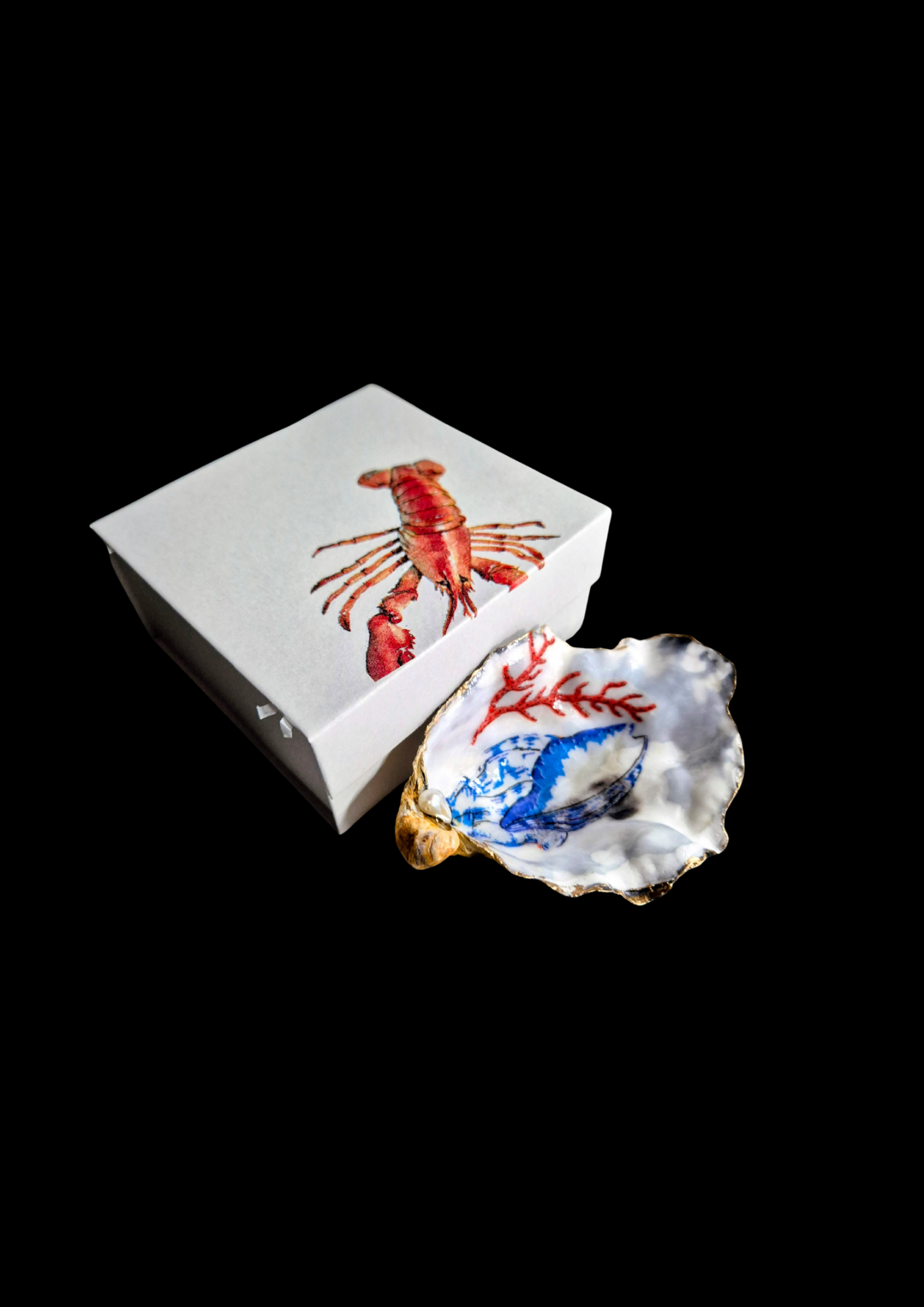 Blue Shell Oyster Ring Dish & Box (Copy)