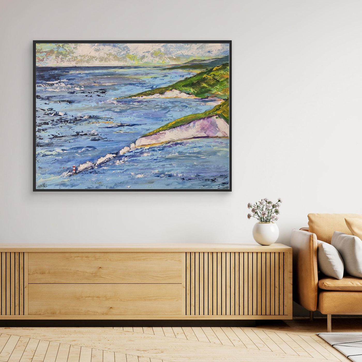 The Needles From Above - Framed Canvas Print